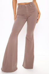 Tall Santorini Super Stretch Flare Jeans - Mocha Ins Street